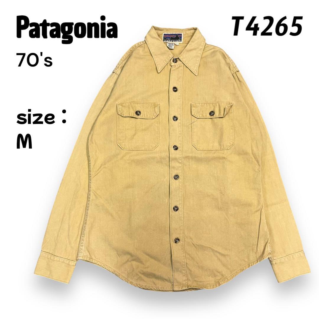 【即購入OK】90's Patagonia　キャンバスシャツ　サイズM　コットン