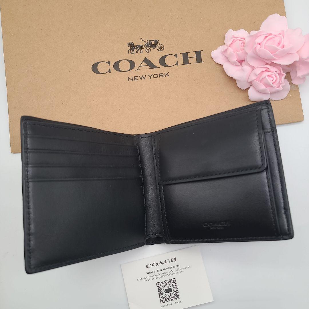 新品　COACH　今月のご奉仕価格！折り財布　エンボスシグネチャー　正規品