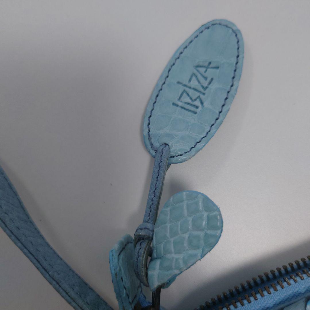 「けこちゃん専用～ʕ•ᴥ•ʔ」IBIZA クロコダイル　ベビーブルー　ショルダー IBIZA クロコダイル ベビーブルー ショルダーバッグ 未使用品