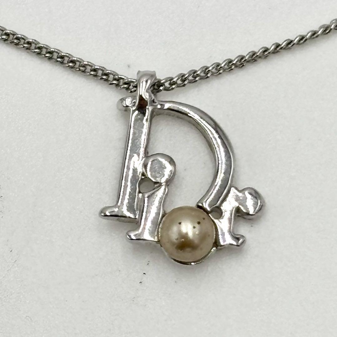 Dior】ディオール ロゴ ネックレス 金属製×フェイクパール シルバー 約12.5g logo レディース – KYOTO NISHIKINO