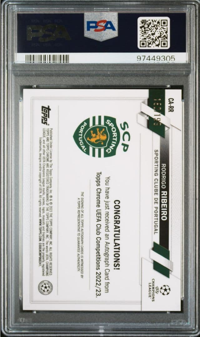 22-23 RC AUTO RODRIGO RIBEIRO PSA 10topps YUZUMIYA_COM