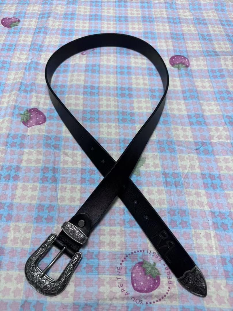 RRL レザーベルト ブラック または 黒色