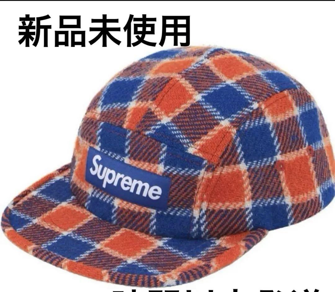 Supreme Harris Tweed Camp Cap Red Plaid