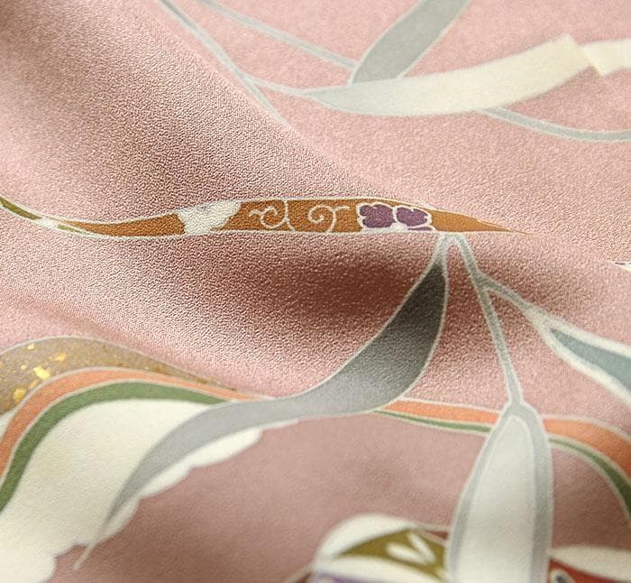 7645■ S~M寸 手描き友禅訪問着 金彩笹文様 美品 7645■ S~M寸 手描き友禅訪問着 金彩笹文様 美品