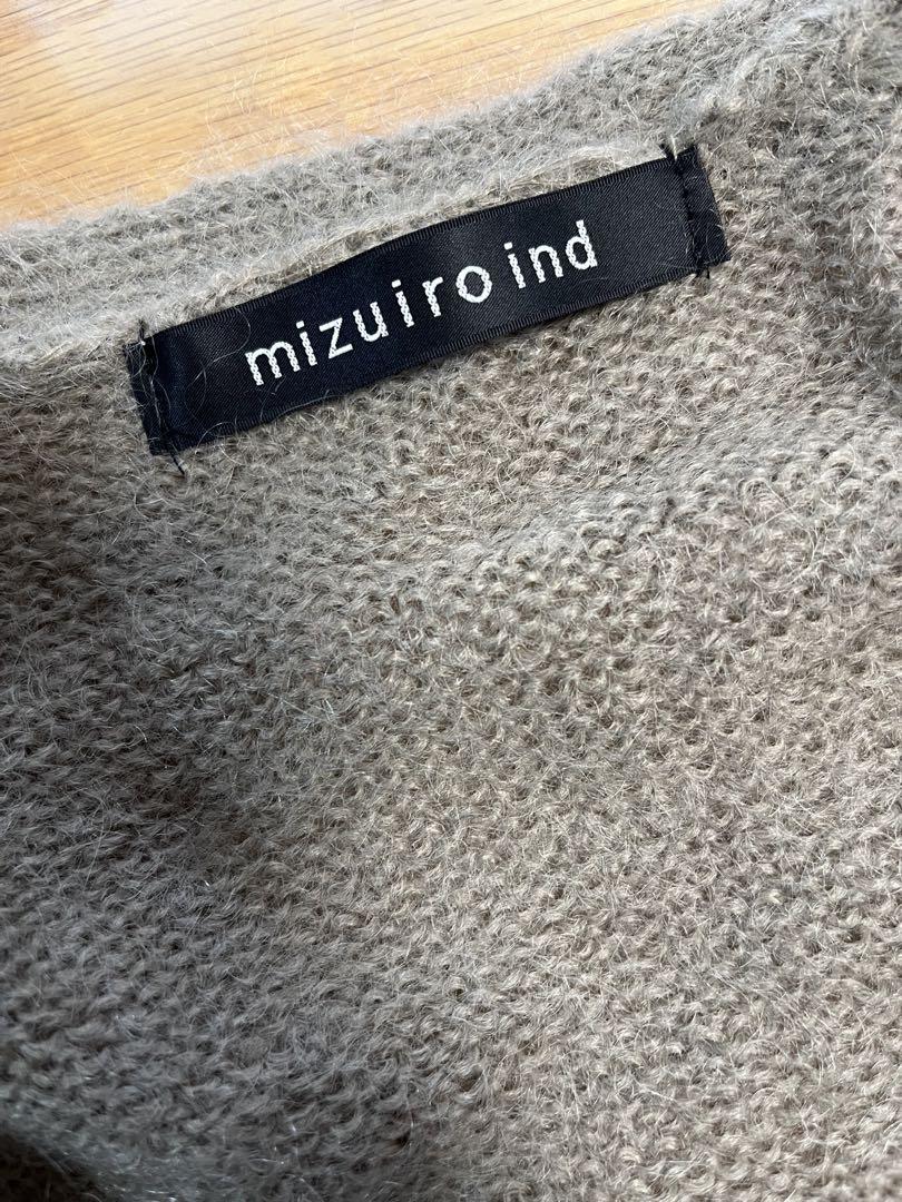 mizuiroind ミズイロインド カーディガン ブラウン モヘヤ ニット