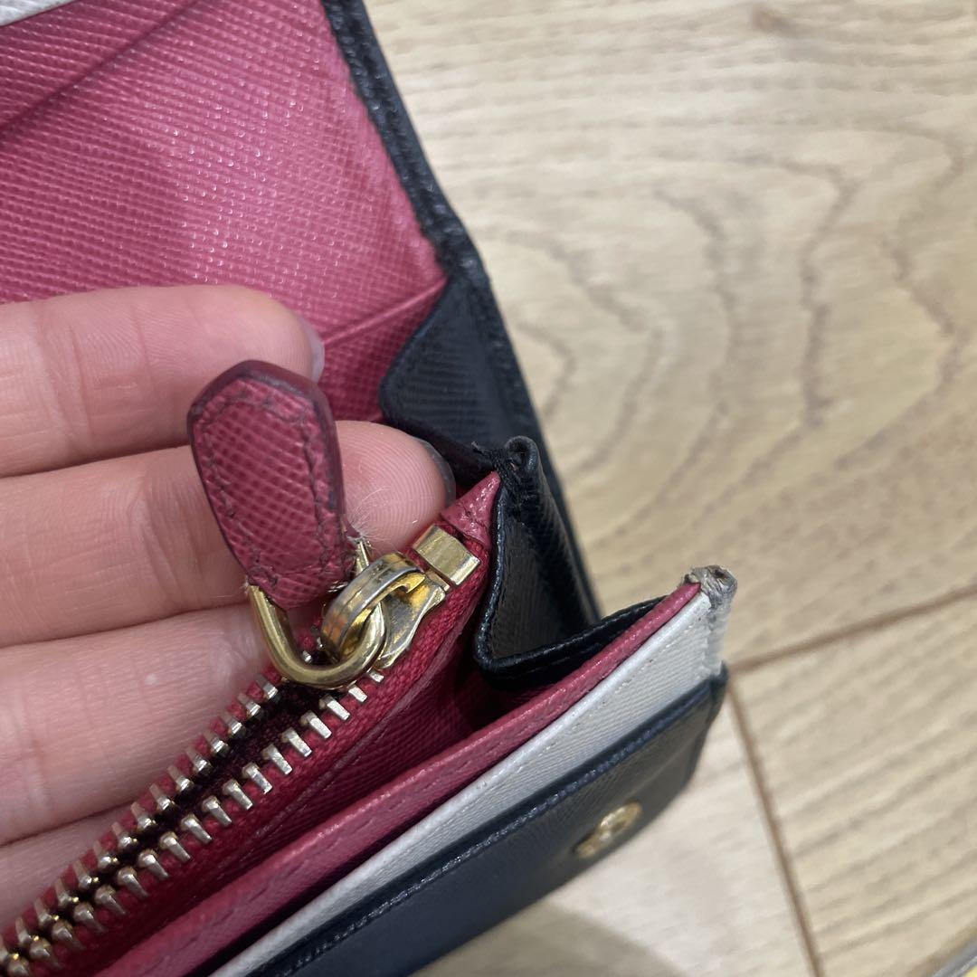 [美品]PRADA 長財布 カードケース付き