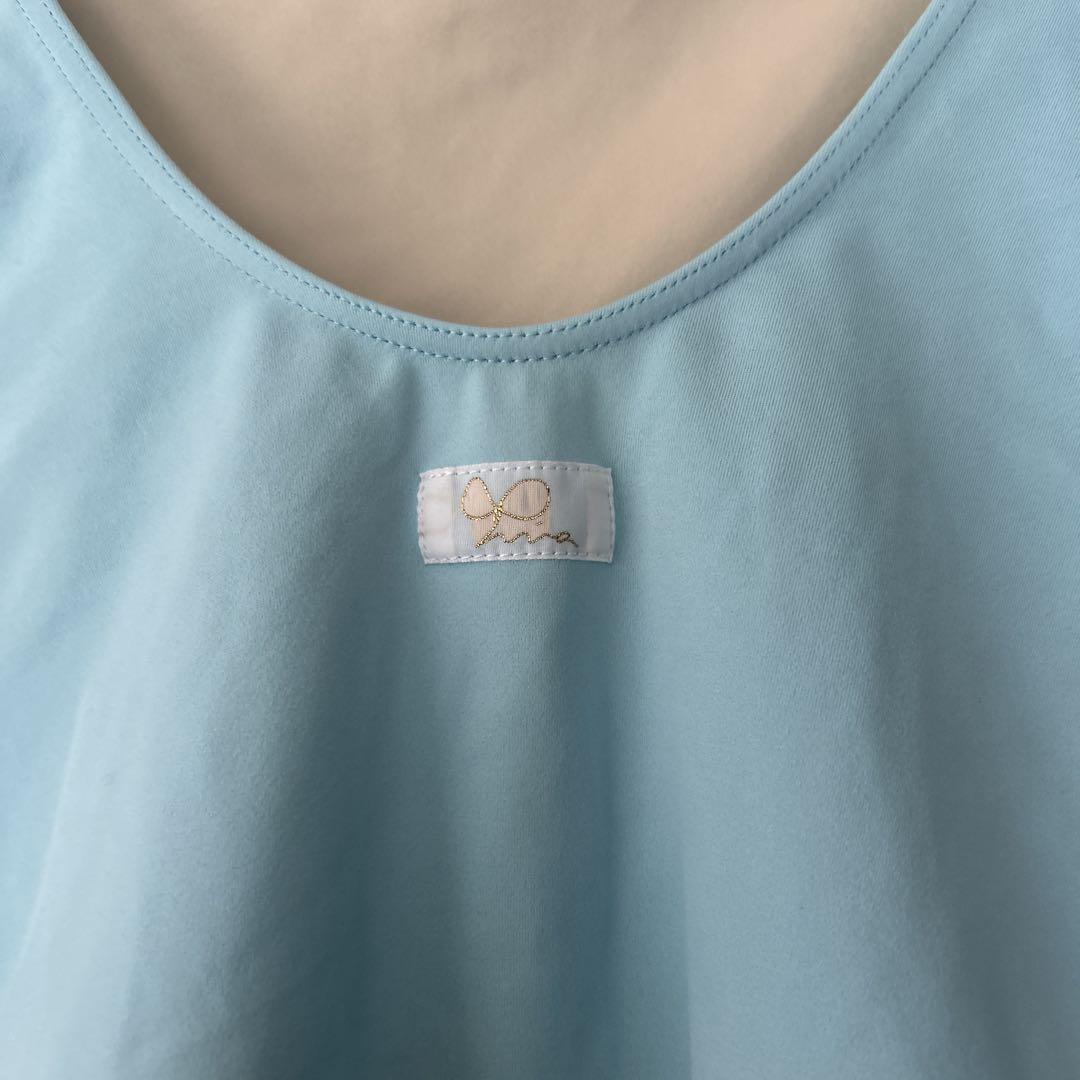 玄関先迄納品 stinaスティナ 水色 サイズP 花柄 バレエ レオタード バレエ バレエ