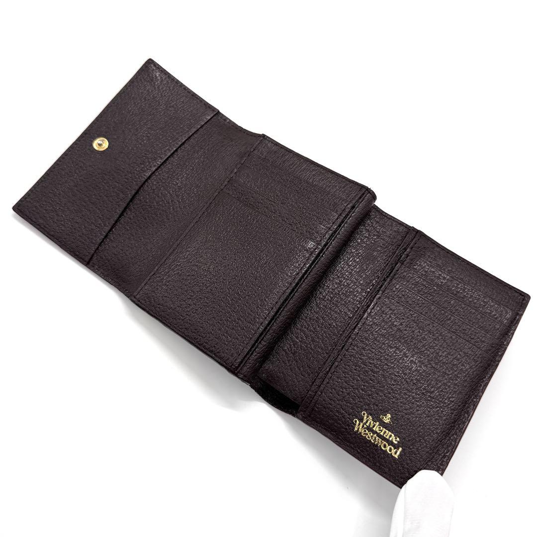 美品✨ ヴィヴィアンウエストウッド　がま口　三つ折り財布　エグゼクティブ　茶