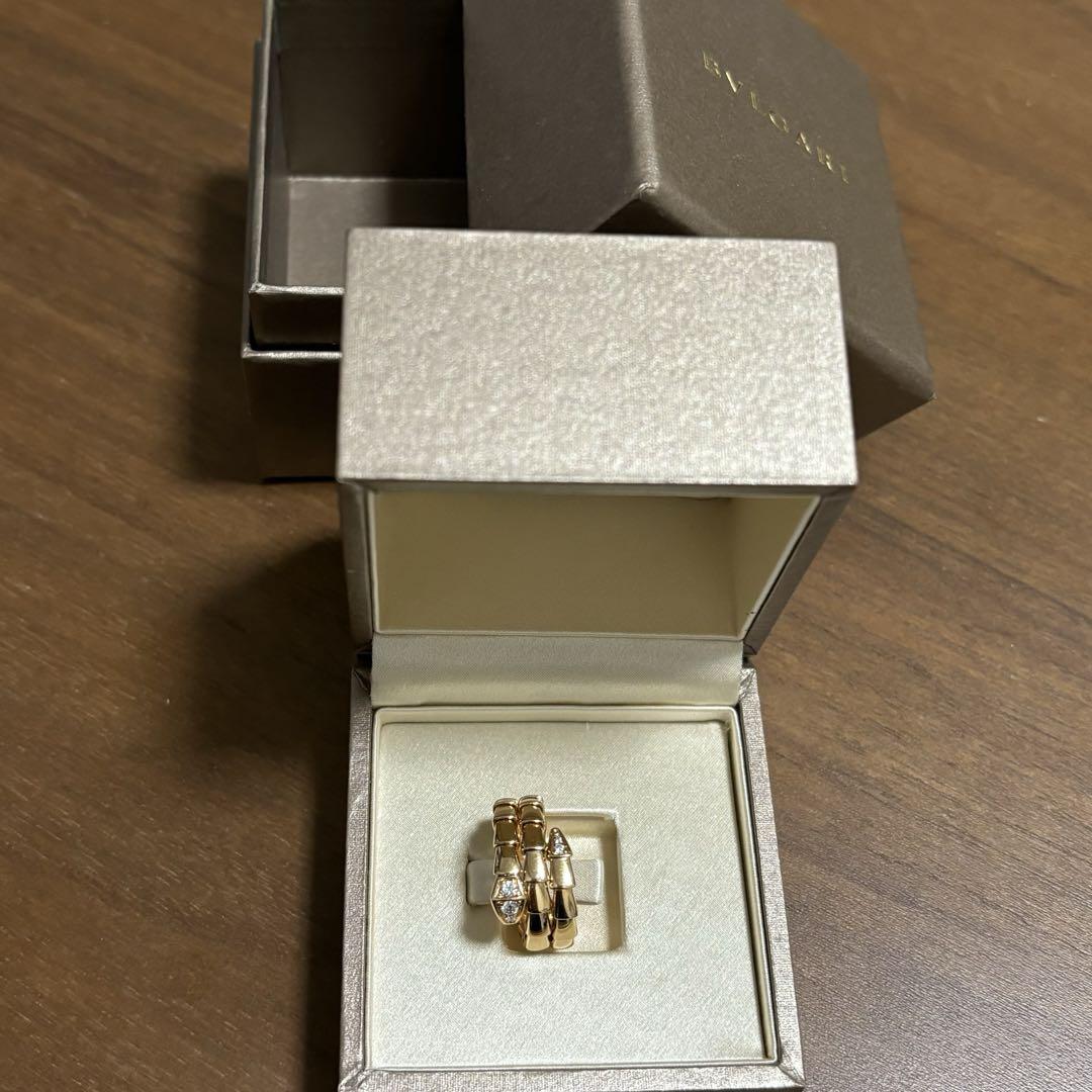 BVLGARI ブルガリ セルペンティ ヴァイパー リング ピンクゴールド S
