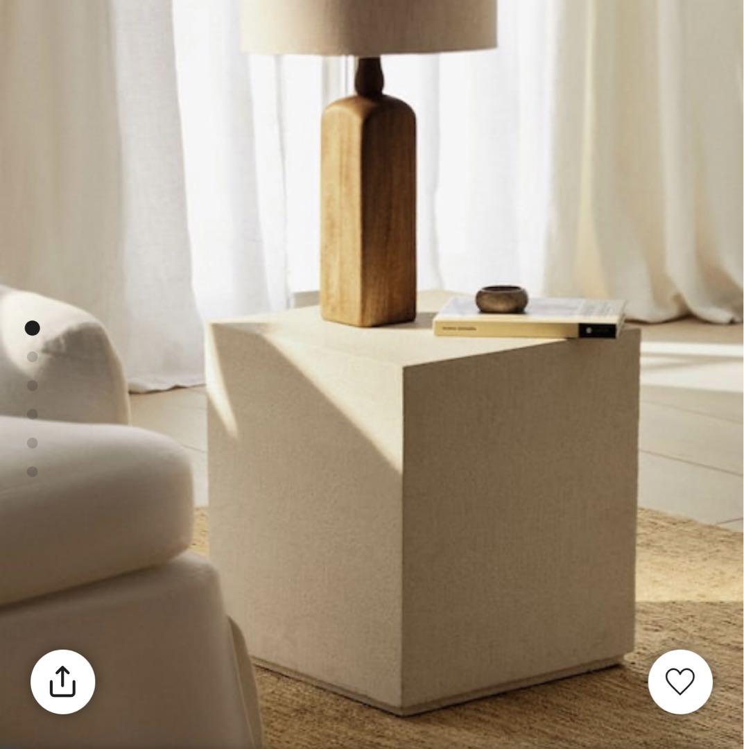 ZARA HOME セメントフィニッシュテーブル サイドテーブル