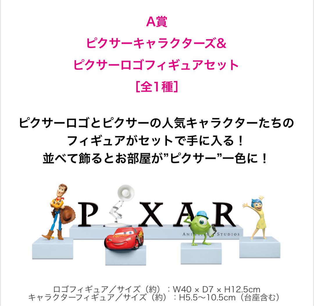 happyくじPIXARA賞ピクサーキャラクターズ&ピクサーロゴフィギュアセット