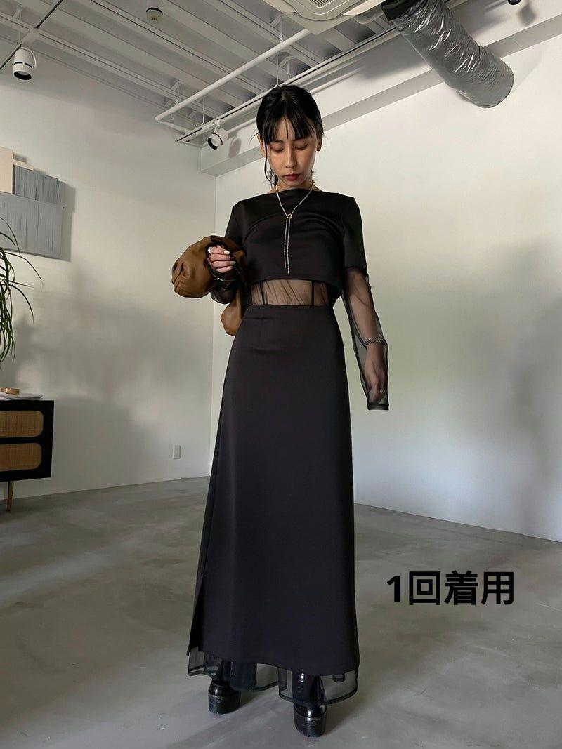 【 AMERI 】2WAY SKIN DOCKING SET DRESS / S