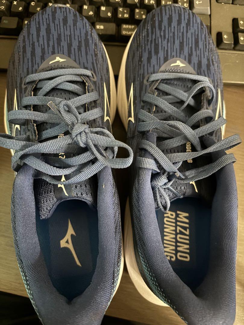 Mizuno Wave Rider 28 ネイビー ランニングシューズ