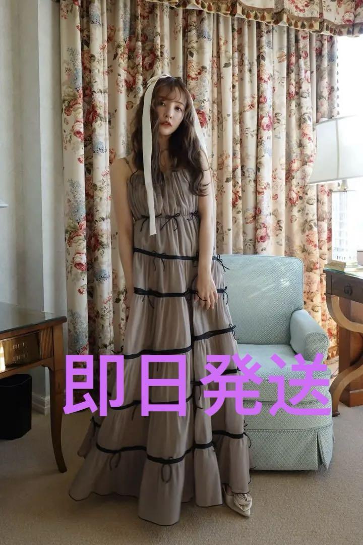 ROSY LUCE CHIFFON TEARD RIBBON DRESS