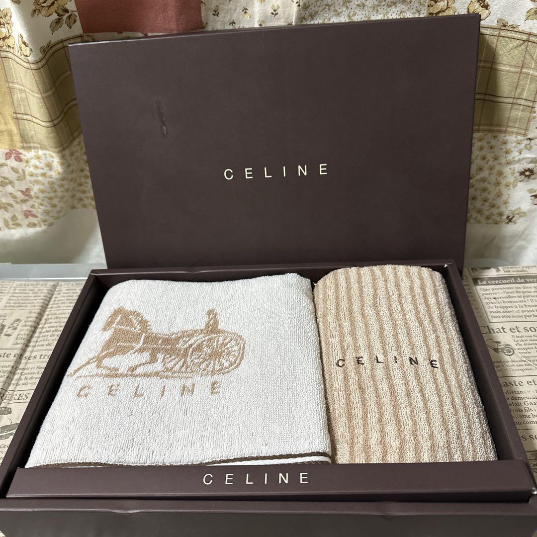 CELINE フェイスタオル ウォッシュタオル2枚セット
