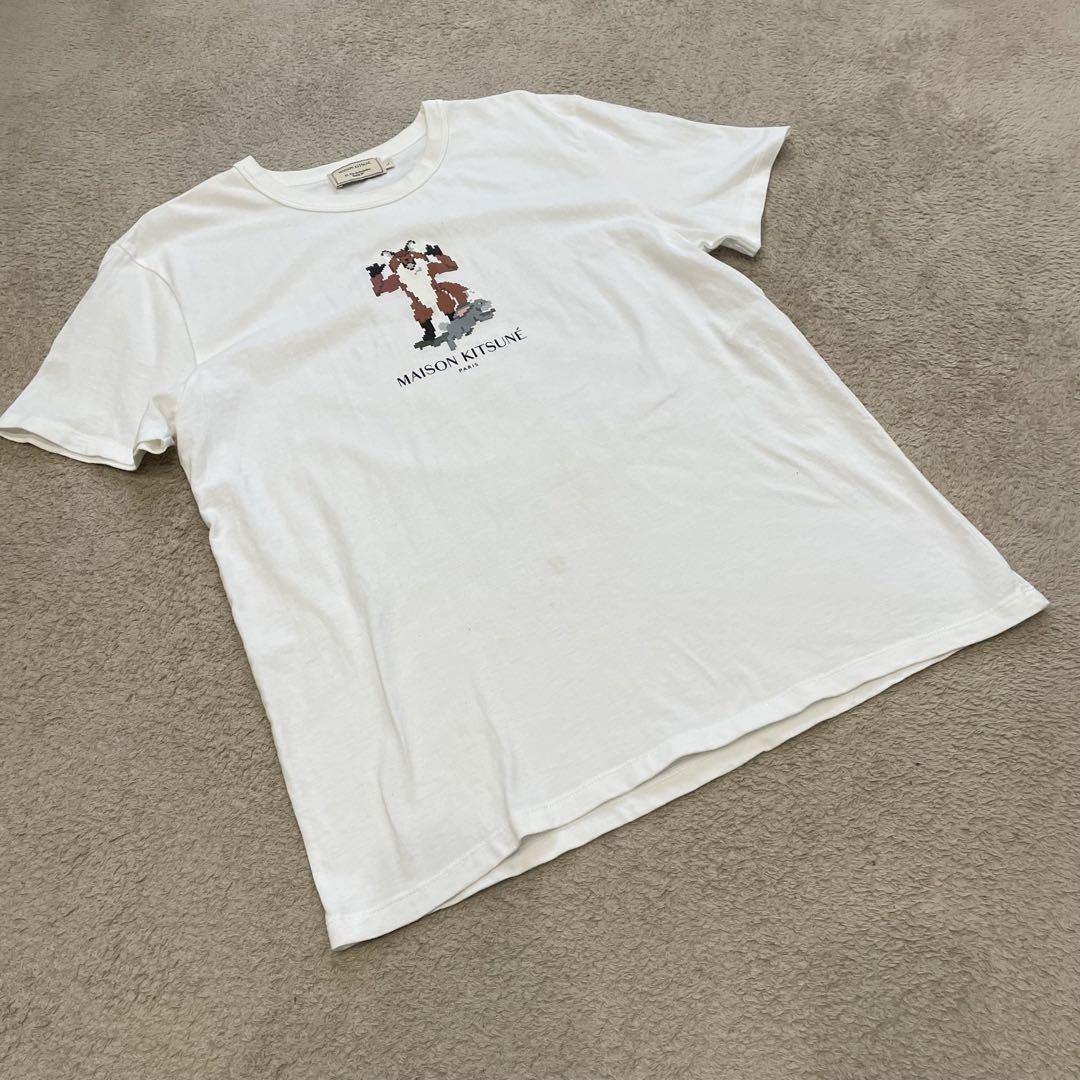 メゾン キツネ　 Tシャツ　半袖　ホワイト　L