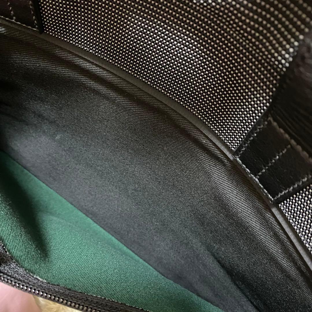 美品 dunhill ビジネスバッグ ブラック×グリーン