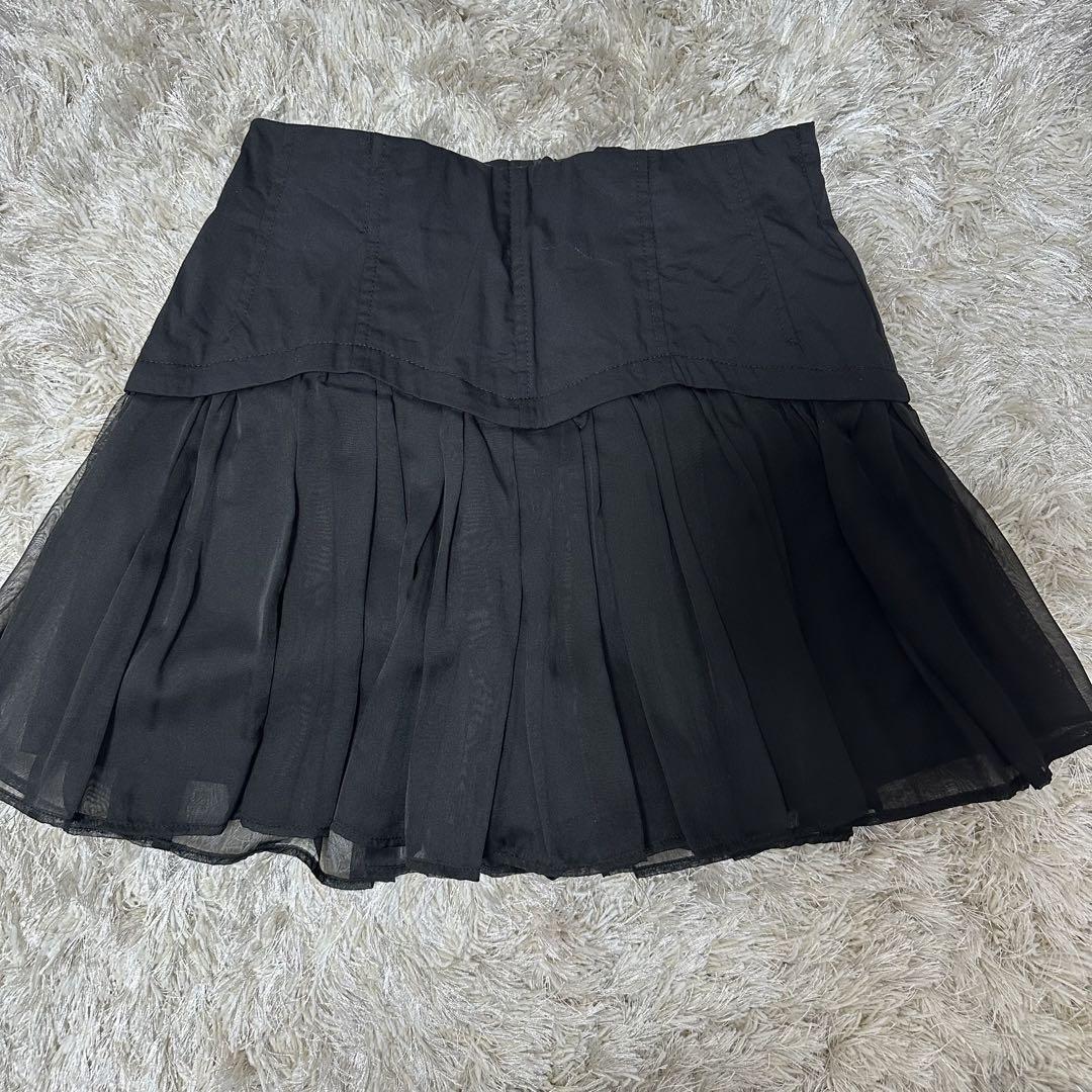 ココディール シャンブレーシフォンフリルスカパン