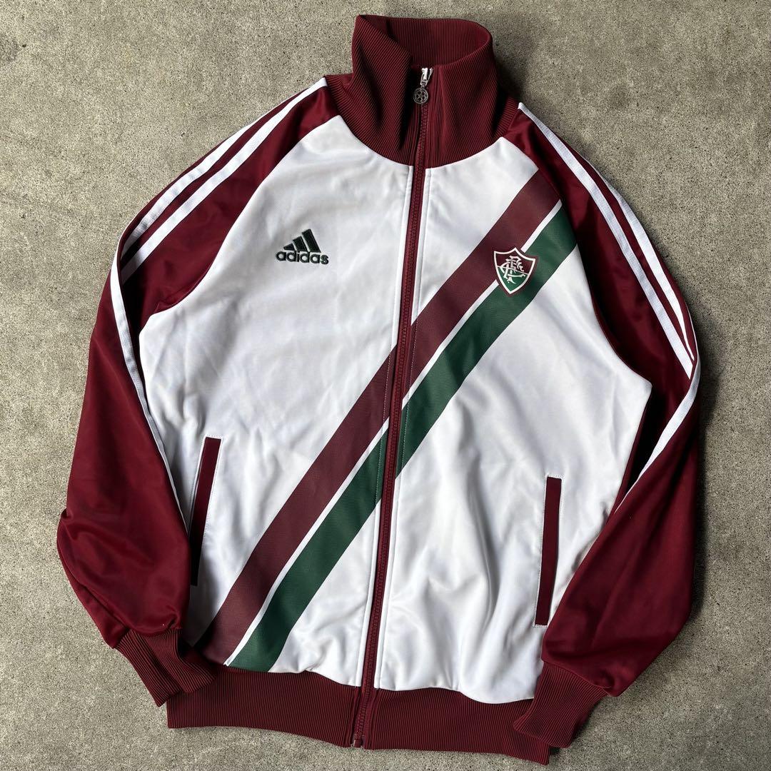adidasアディダス フルミネンセFC トラックジャケット エンジ✖️白