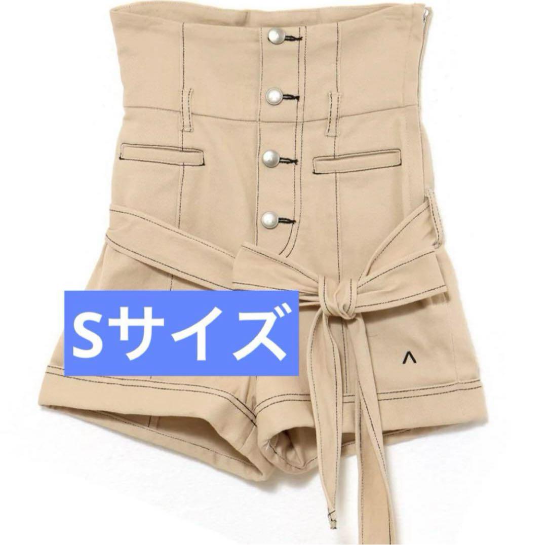 パンツ andmary Highwaist ribbon pants beige S