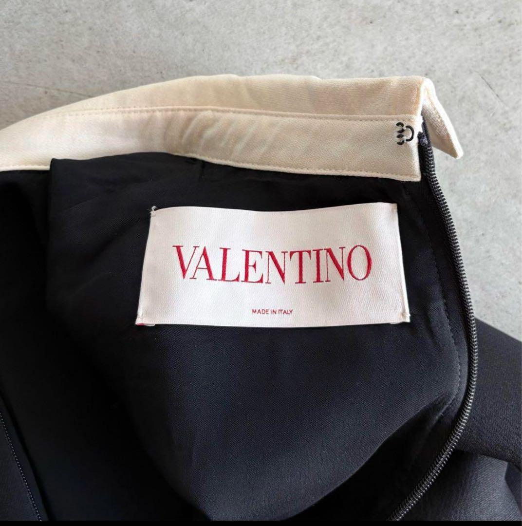 VALENTINO ブラックタイ ワンピース 38