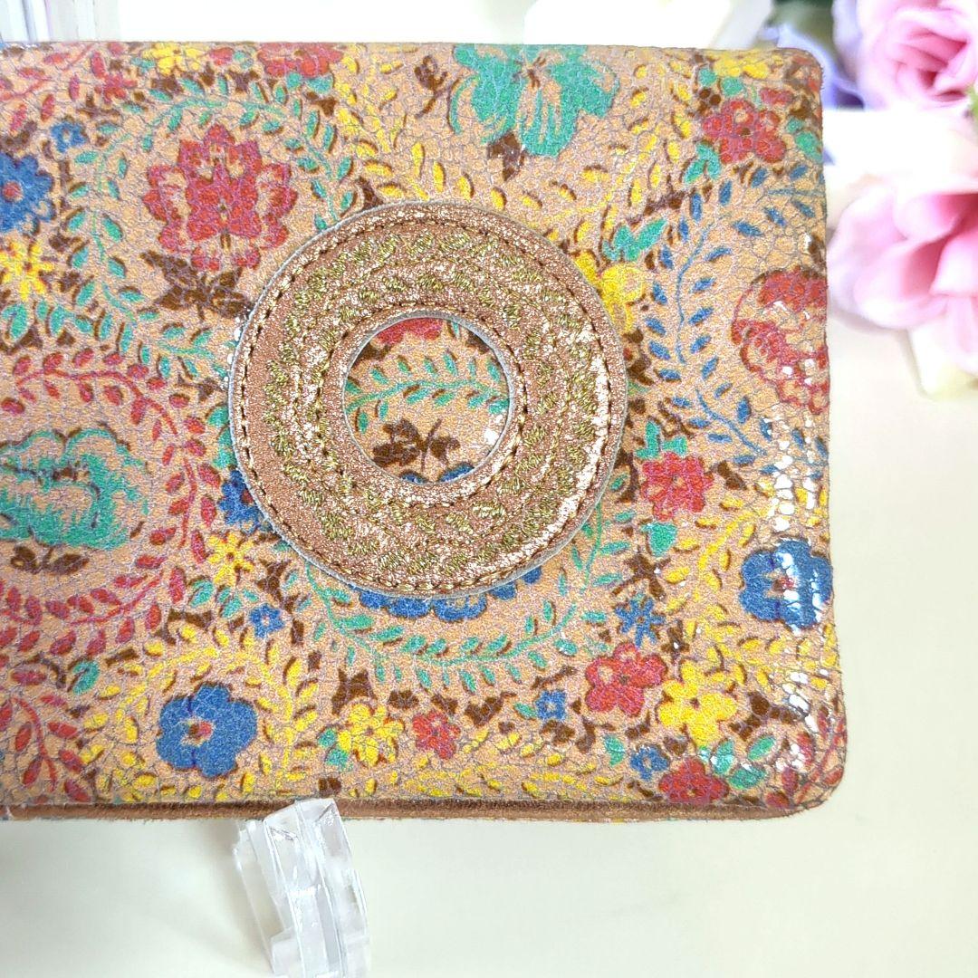 ツモリチサト　長財布　レア✨️　スエード クラック加工　花柄