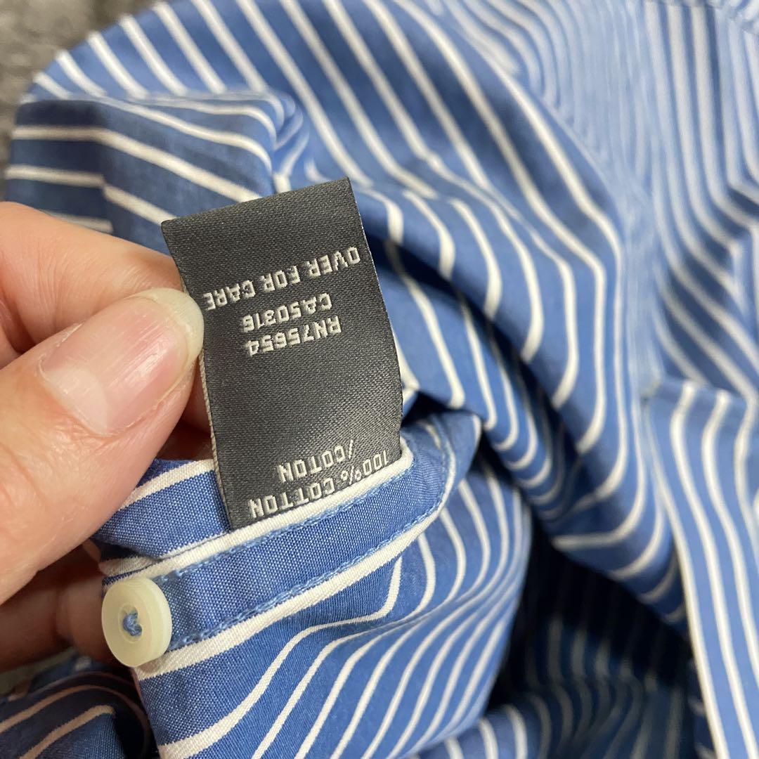 新品・未使用⭐️アバクロ ストライプ シャツ ブルー M - メルカリ