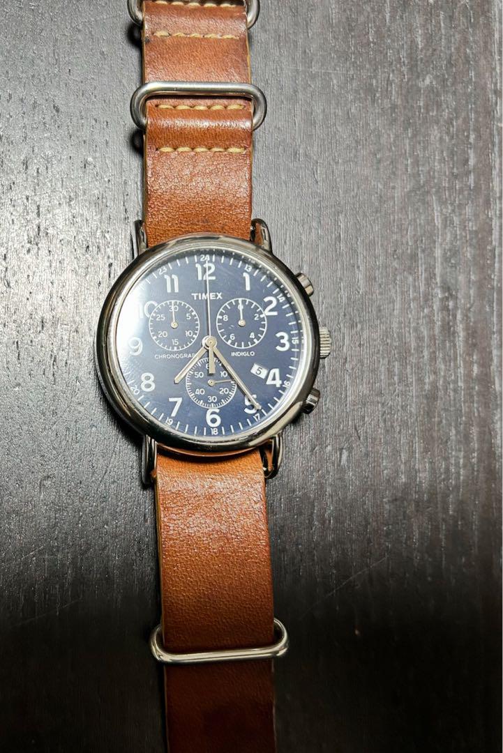 【魔神ブー】TIMEX ウィークエンダー クロノグラフ レザーベルト