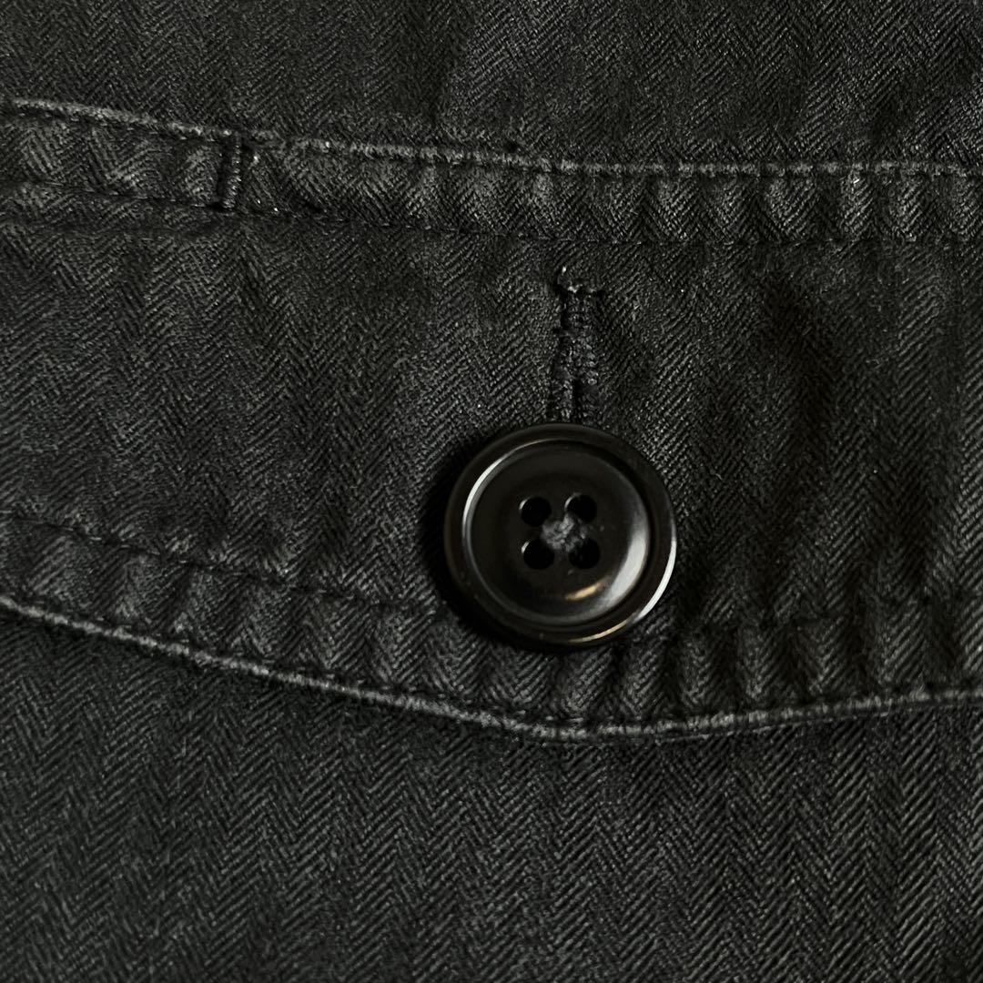 RRL ヘリンボーンツイル サマーフライトジャケット ブラック