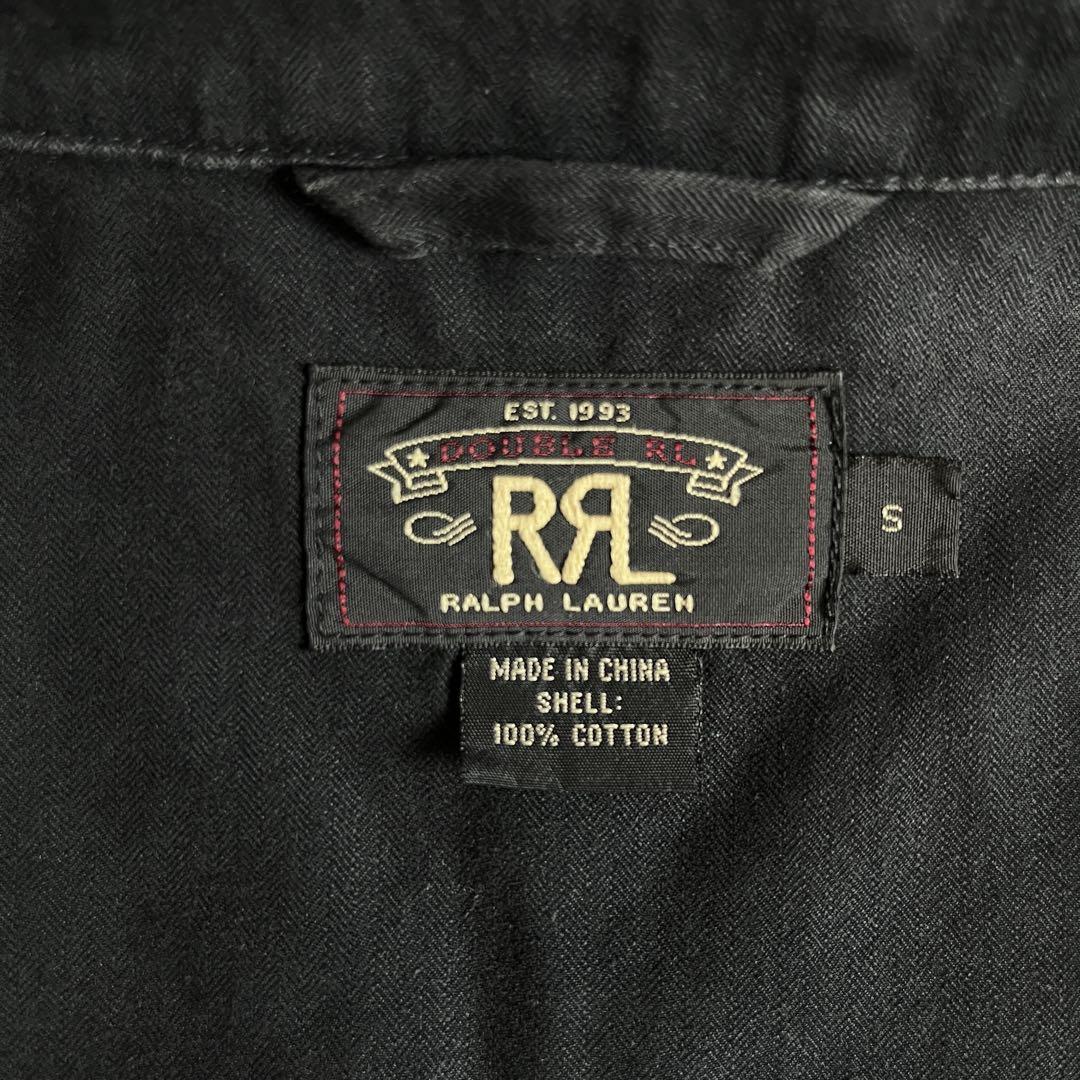 RRL ヘリンボーンツイル サマーフライトジャケット ブラック