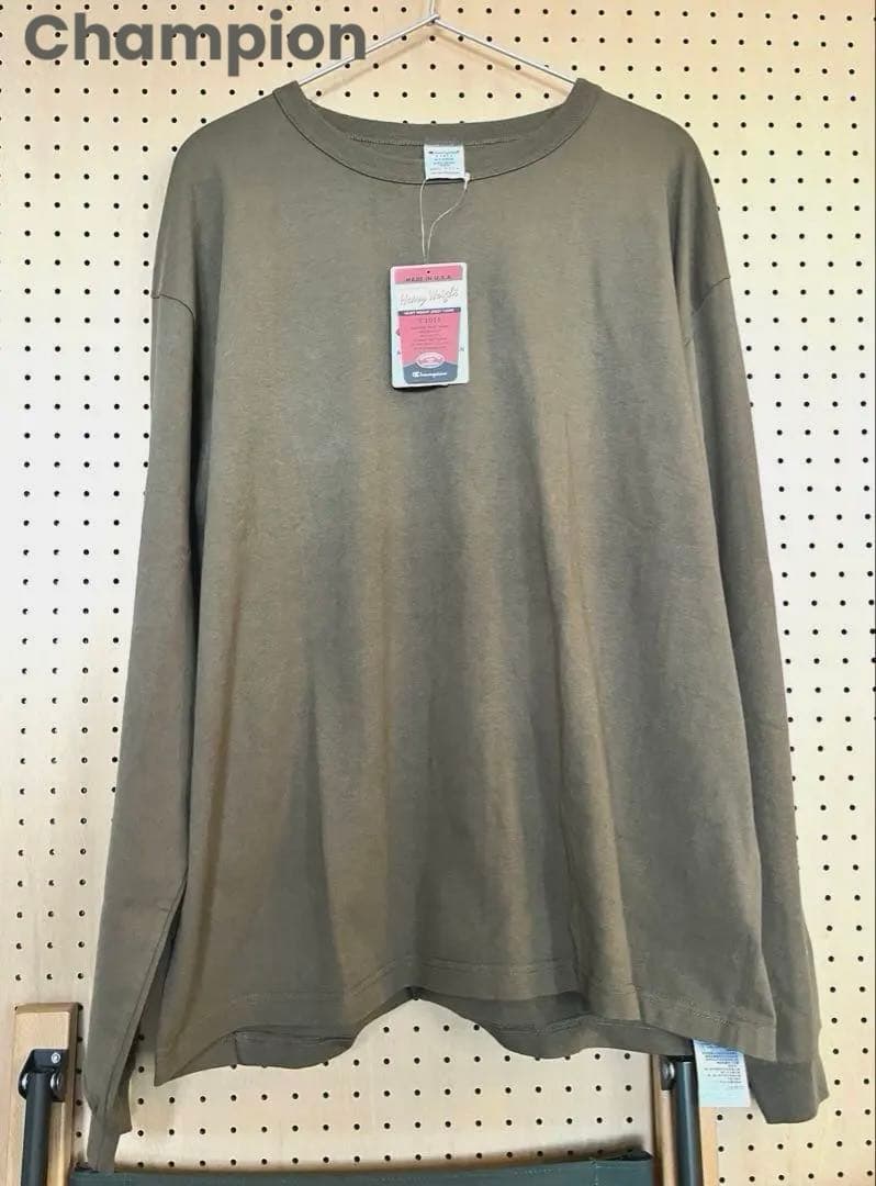 新品未使用　アメリカ製【Champion T1011】 長袖ポケットTシャツ