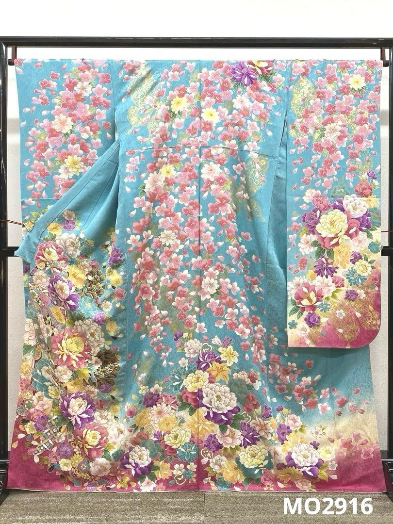 振袖 豪華 金彩 銀彩 金銀刺繍 銀通し 蝶々身丈 162cm 撥水加工済