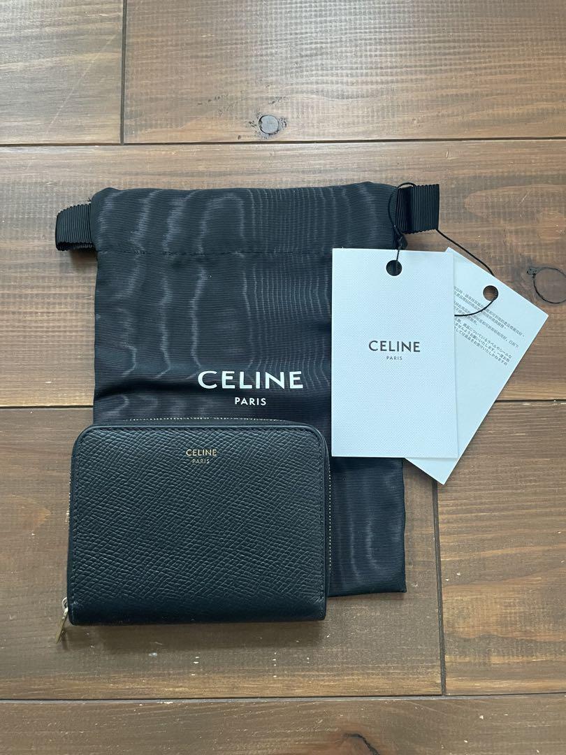 美品 CELINE セリーヌコンパクト ジップウォレット　黒　保存袋有