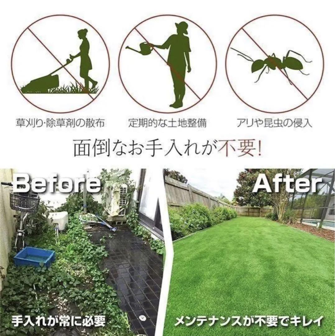 人工芝 ロール リアル 2m×10m 芝丈35mm密度2倍 固定ピン付