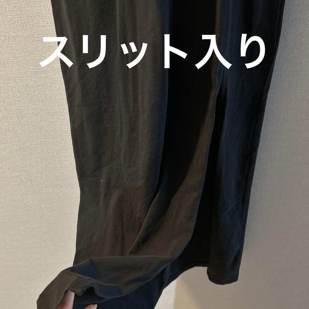 adidas original スリット Vネック マキシドレス