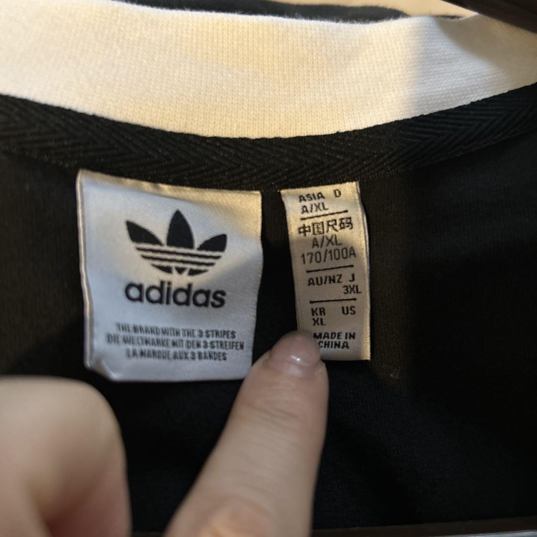 adidas original スリット Vネック マキシドレス