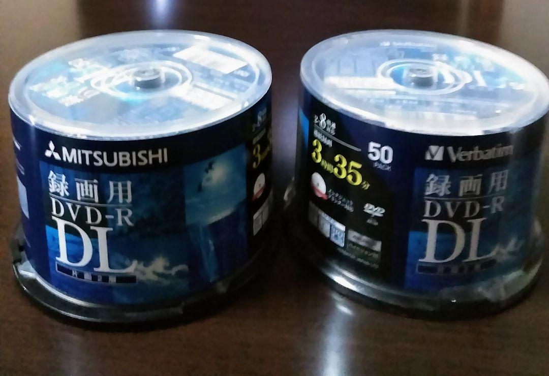 録画用 DVD-R DL Verbatin/MITSUBISHi 三菱５０枚×２