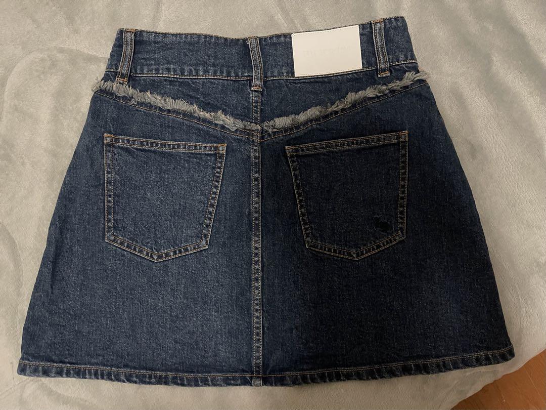 LUDICRUM LD Back fringe denim skirt サイズM