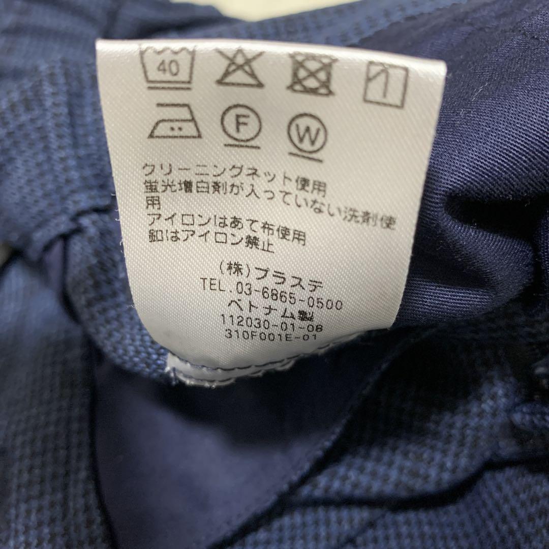 PLST　セットアップスーツ　ウォッシャブル　ウエストストレッチ　チェック柄