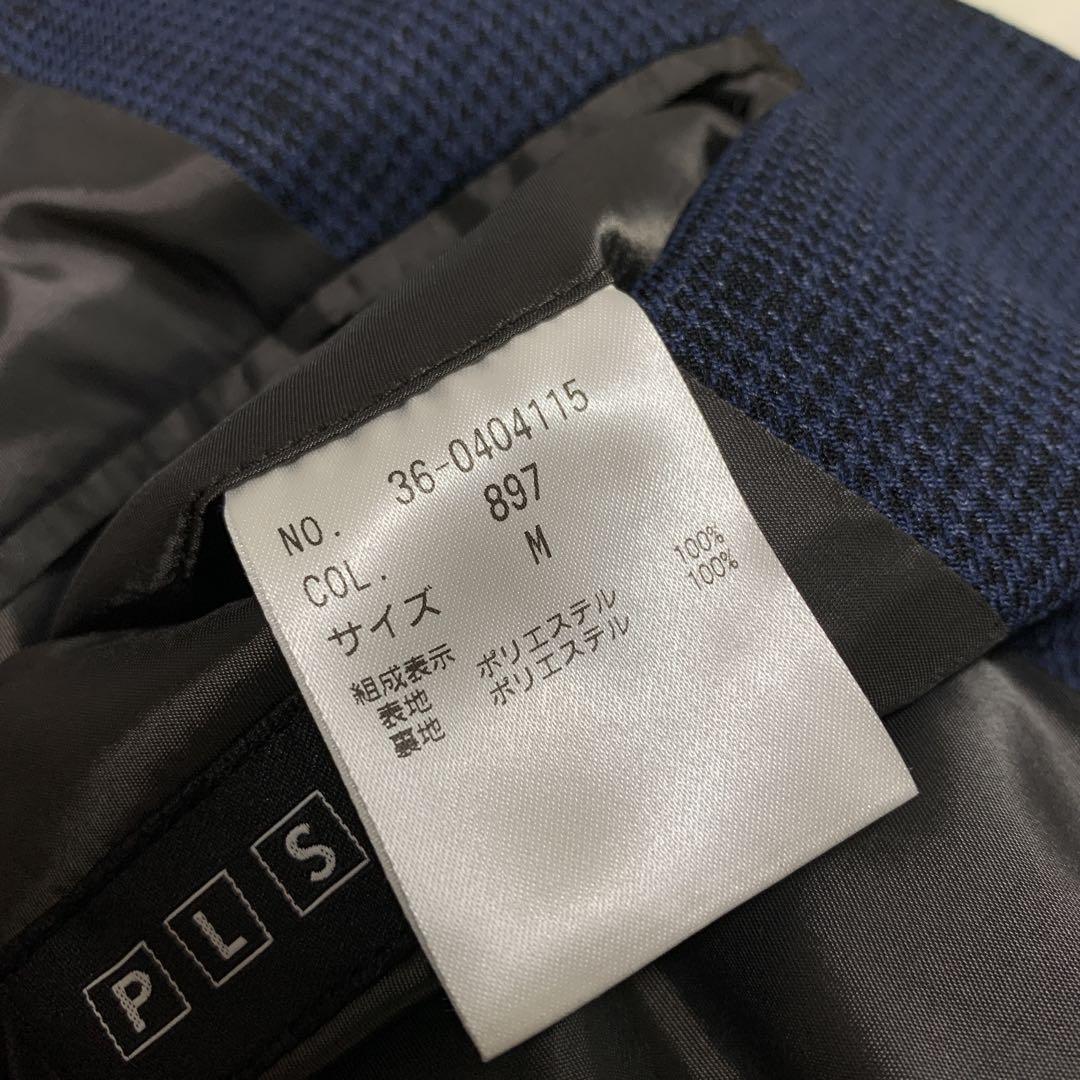 PLST　セットアップスーツ　ウォッシャブル　ウエストストレッチ　チェック柄