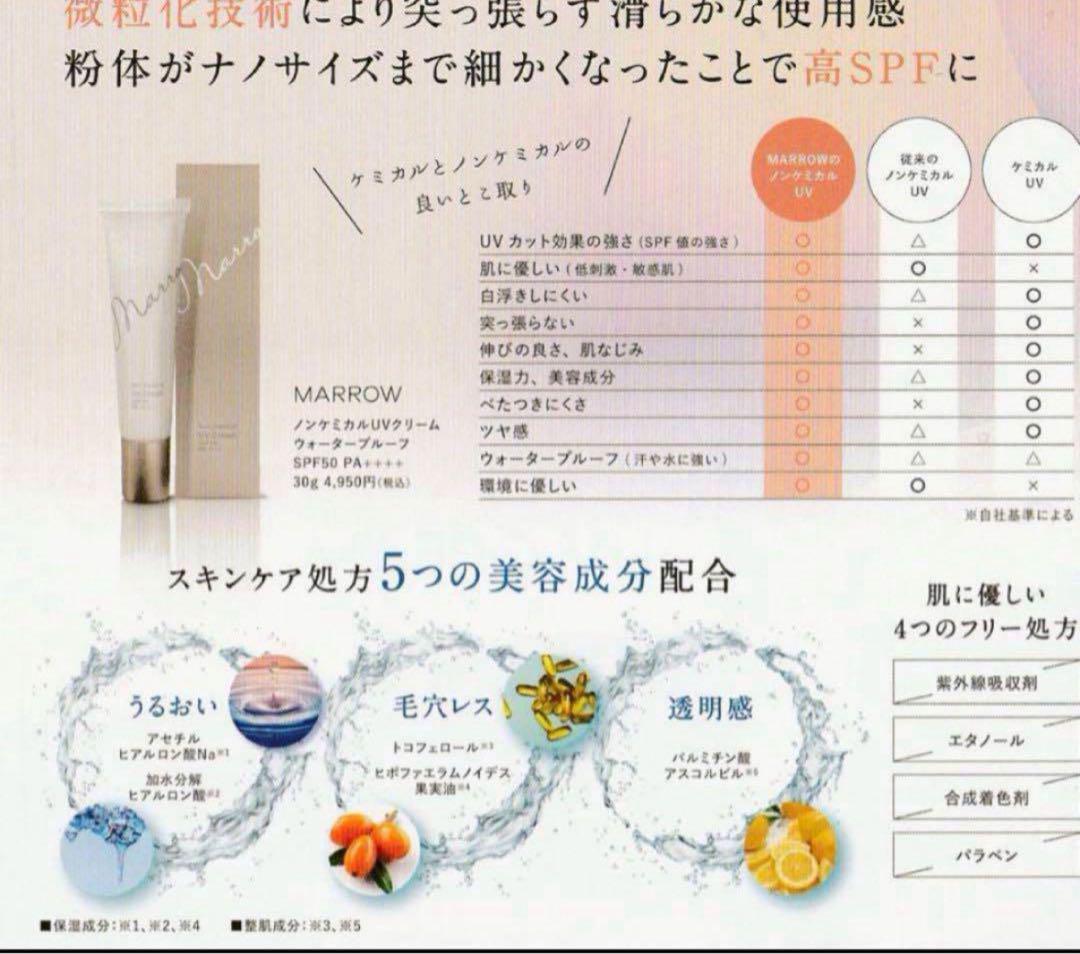 MARROW マロウ ノンケミカル UVクリーム 30g - 日焼け止め在庫