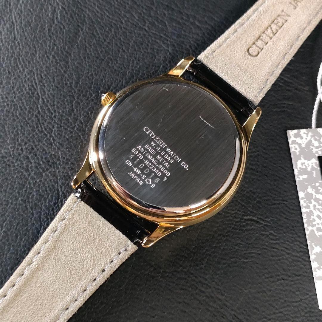 人気商品の再入荷情報をお届け！ CITIZEN 極美品 シチズン メンズ ソーラー ブラック ゴールド B870 時計