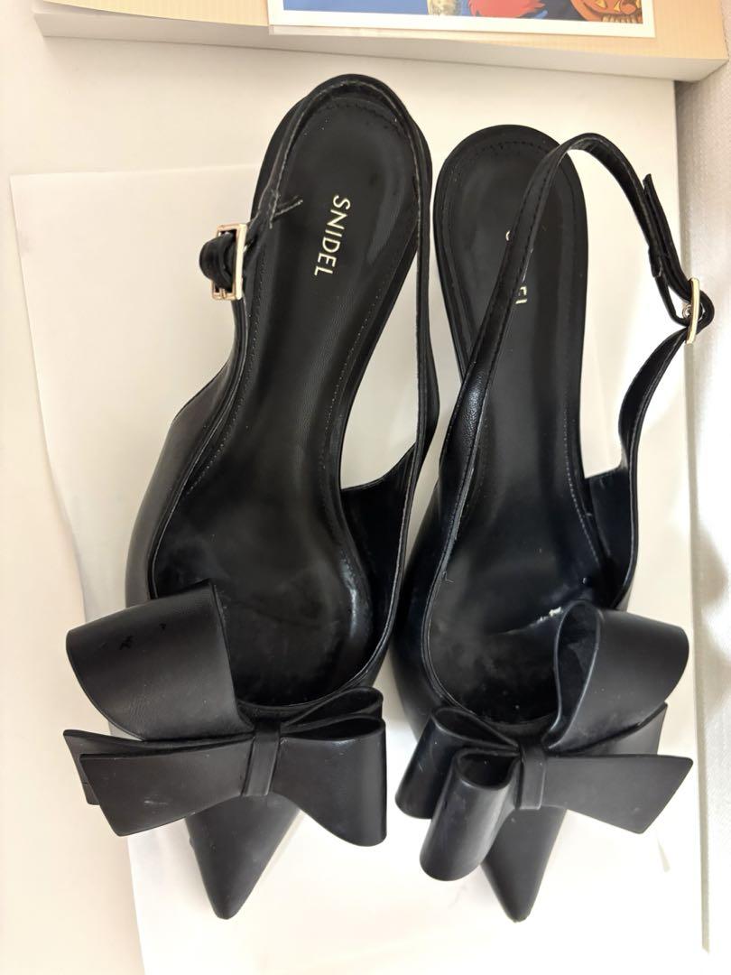 SNIDEL ダブルリボンパンプス