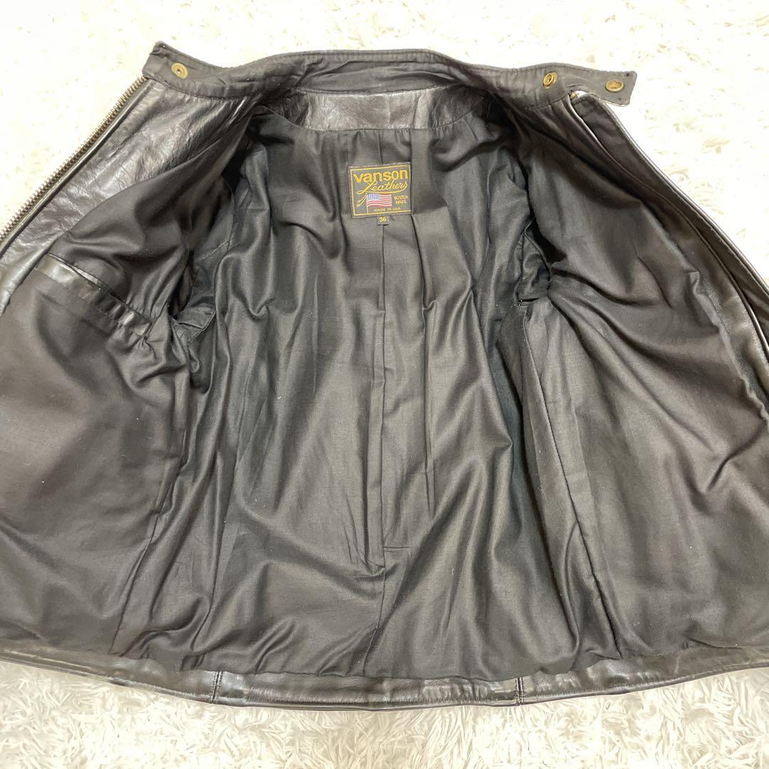 ＜USA製＞　バンソンVANSONライダース シングル 36