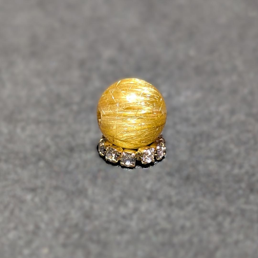 ☆お客様感謝価格！ラッキーセール！ゴールデンキャッツアイルチル 8mm 1粒売り