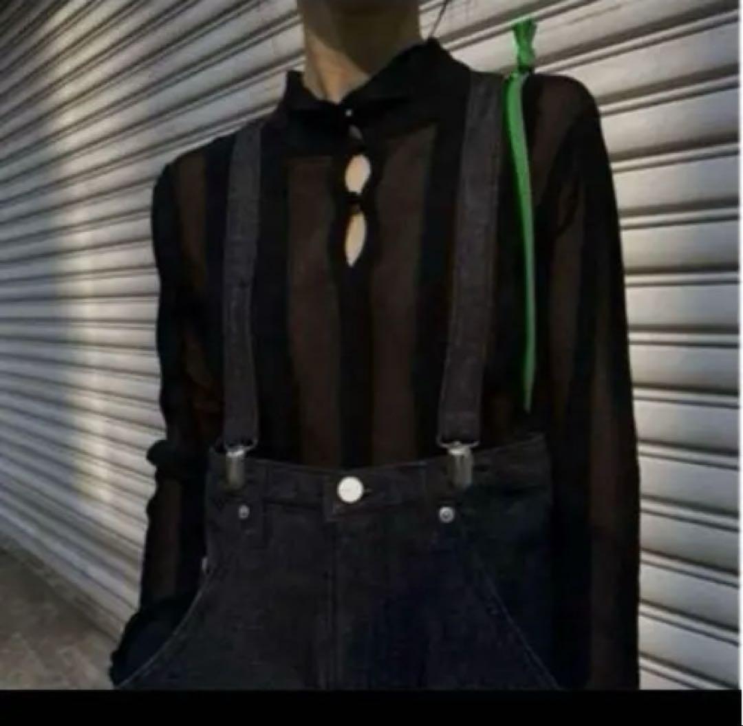 美品★ HIGH WAIST WIDE SUSPENDERS PANTS