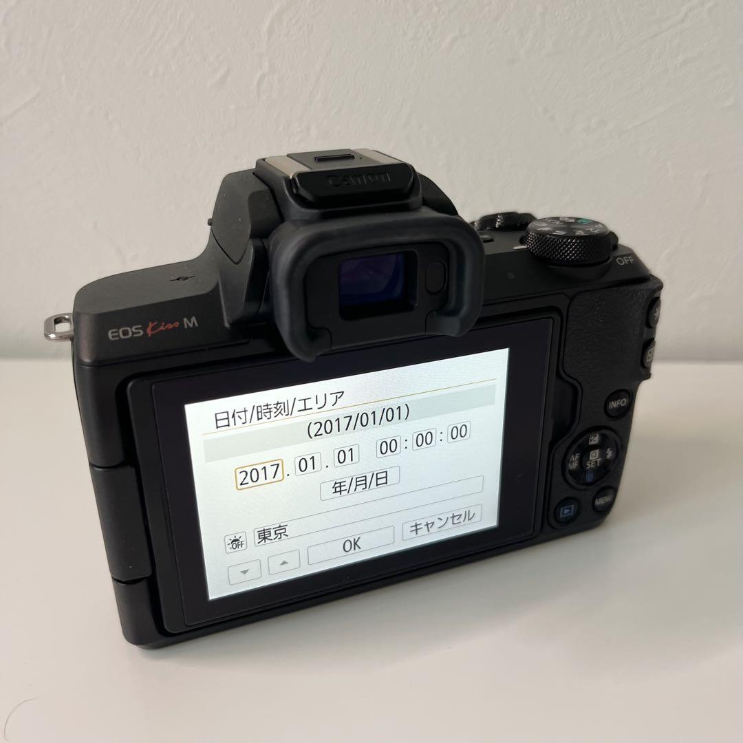 Canon EOS KissM ダブルズームキット ブラック 箱あり