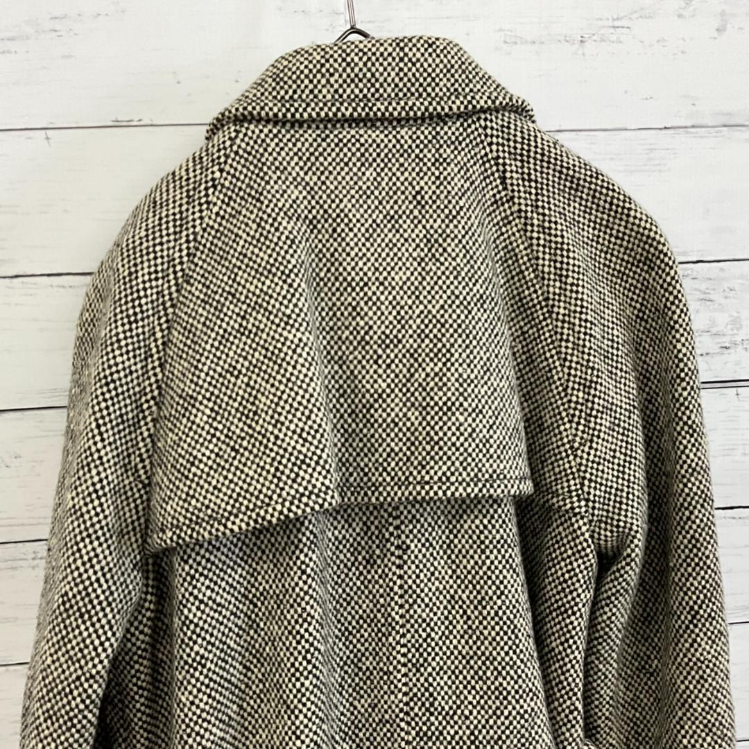 美品　マークジェイコブス　ロングコート　ベルト　ヘリンボーン　ウール　4 MARC JACOBS】トレンチコート ウール チェック柄 ベルト付き 4
