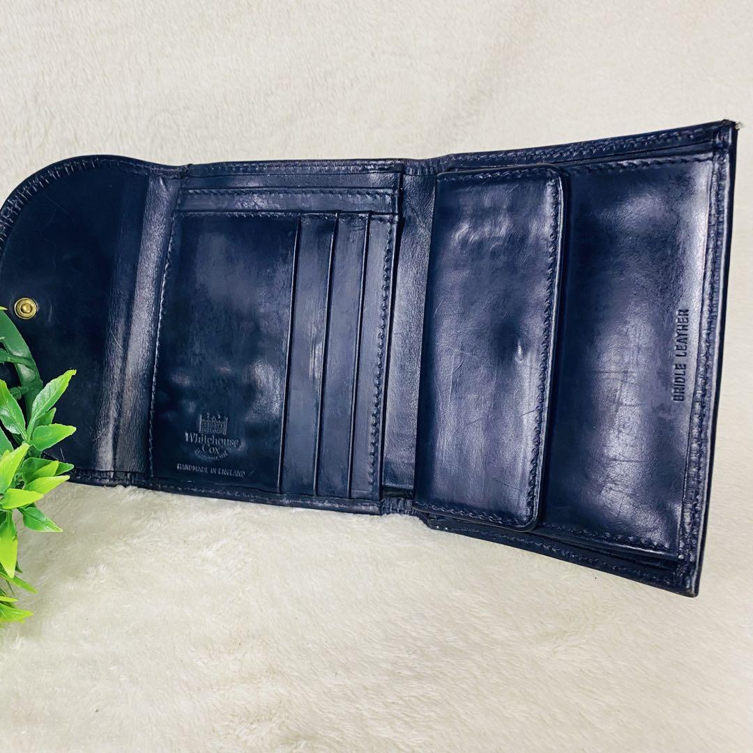 Whitehouse Cox 三つ折り財布 ネイビー