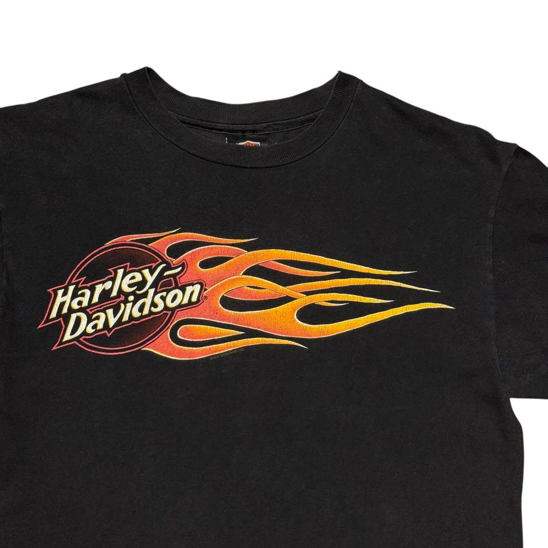 希少 90's HARLEY DAVIDSON フレイム エンブレム Tシャツ